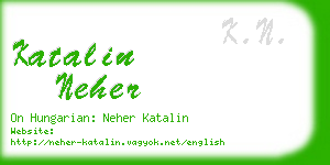 katalin neher business card